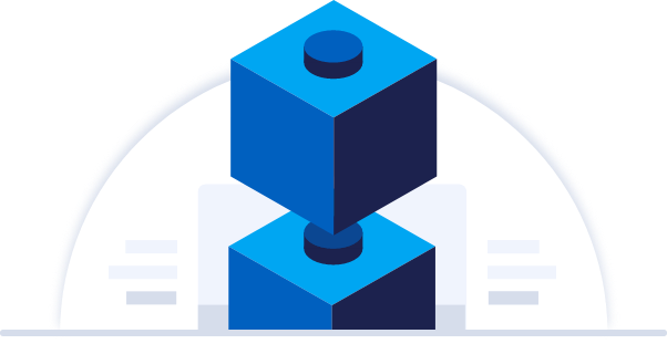 blue cubes stacked